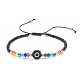 Lampwork Evil Eye & Glass Beaded Bracelet(BJEW-JB08367-04)-1