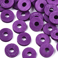 Handmade Polymer Clay Beads, for DIY Jewelry Crafts Supplies, Disc/Flat Round, Heishi Beads, Medium Orchid, 8x1mm, Hole: 2mm, about 13000pcs/1000g(CLAY-Q251-8.0mm-99)