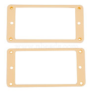 2Pcs 2 Style ABS Platic Flat Humbucker Cover, Guitar Pickup Frame Mounting Ring, for Musical Instrument Accessories, Rectangle, Mixed Color, 90x45x4.5~7.5mm, Hole: 2.7~3.3mm, Inner Diameter: 70x39~40mm, 1pc/style(AJEW-GF0006-49)
