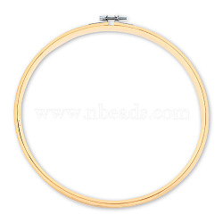 Embroidery Hoops, Bamboo Circle Cross Stitch Hoop Ring, for Embroidery and Cross Stitch, Antique White, 107mm, Inner Diameter: 95mm(PW22062892874)