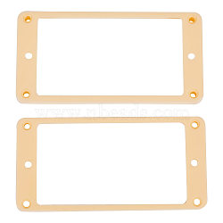 2Pcs 2 Style ABS Platic Flat Humbucker Cover, Guitar Pickup Frame Mounting Ring, for Musical Instrument Accessories, Rectangle, Mixed Color, 90x45x4.5~7.5mm, Hole: 2.7~3.3mm, Inner Diameter: 70x39~40mm, 1pc/style(AJEW-GF0006-49)