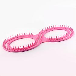 Plastic Spool Knitting Loom, For Yarn Cord Knitter, Serenity Looms with Instruction Book Inside, Hot Pink, 61x25x3cm(TOOL-R074-07)