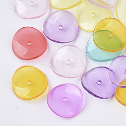 Transparent Acrylic Beads, Twisted Disc, Mixed Color, 15x2mm, Hole: 1.8mm(X-MACR-S299-002)