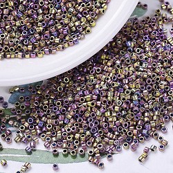 MIYUKI Delica Beads, Cylinder, Japanese Seed Beads, 11/0, (DB0541) Spectrum Gold(Palladium Plated AB), 1.3x1.6mm, Hole: 0.8mm, about 10000pcs/bag, 50g/bag(SEED-X0054-DB0541)