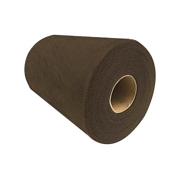 Deco Mesh Ribbons, Tulle Fabric, Tulle Roll Spool Fabric For Skirt Making, Coconut Brown, 6 inch(15cm), about 100yards/roll(91.44m/roll)