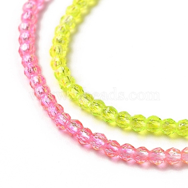 Transparent Gradient Color Glass Beads Strands(GLAA-H021-01A-20)-3