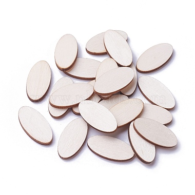 24mm AntiqueWhite Oval Wood Cabochons