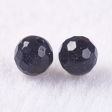Синтетические голубые шарики голдстоуновские(G-K275-22-6mm)-2