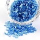 Transparent Colours Pearl Luster Plated Round Hole Glass Bugle Beads(SEED-I001-103B)-1