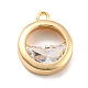 Brass Pave Clear Cubic Zirconia  Charms(KK-Q801-02G)-1