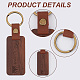 2Pcs 2 Styles Word His Only/His Queen Engraved Wooden with Leather Keychain(WOOD-GF0001-81)-6
