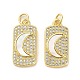 Brass Micro Pave Cubic Clear Zirconia Pendants(KK-K365-26G)-1