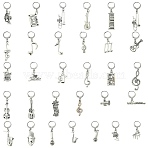 62Pcs 31 Style Alloy Locking Stitch Markers, with 304 Stainless Steel Leverback Earring Findings, Mixed Color, 2.5~5cm, 2pcs/style(HJEW-CJ00058)