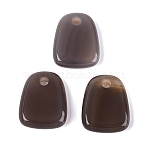 Natural Grey Agate Pendants, Trapezoid Charms, 28.5~29x22.5~23x6~7mm, Hole: 3.5~5mm(G-N362-06A)