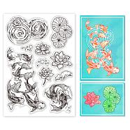 Custom PVC Plastic Clear Stamps, for DIY Scrapbooking, Photo Album Decorative, Cards Making, Koi Fish, 160x110x3mm(DIY-WH0448-0573)