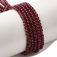 Natural Garnet Beads Strands, Round, 2.5~3mm, Hole: 0.6~0.7mm, about 150~170pcs/strand, 15.16~15.55''(38.5~39.5cm)(G-B090-A20-03)