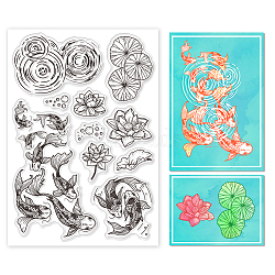 Custom PVC Plastic Clear Stamps, for DIY Scrapbooking, Photo Album Decorative, Cards Making, Koi Fish, 160x110x3mm(DIY-WH0448-0573)