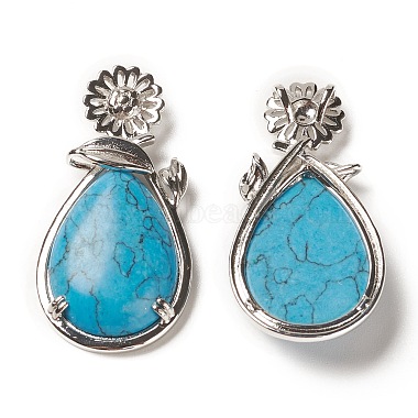 Natural Turquoise Pendants(G-A031-02P-10)-2