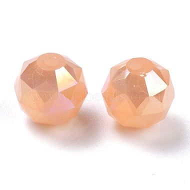 Perles en verre opaque galvanoplastique(EGLA-B003-02A-07)-3