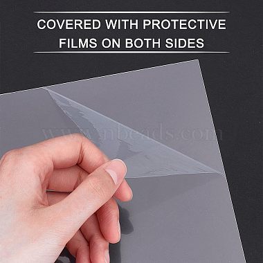 tablero de plástico transparente olycraft con papel protector para el reemplazo del marco de fotos(DIY-OC0003-74G)-4