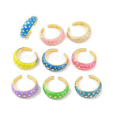 Mixed Color Star Brass Finger Rings