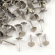 316 Surgical Stainless Steel Flat Round Blank Peg Stud Earring Settings(X-STAS-R073-06)-1