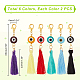 12Pcs 6 Colors Polyester Tassel Pendant Decorations(HJEW-AB00194)-2