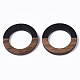 Resin & Walnut Wood Pendants(X-RESI-T035-10)-2