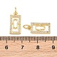 Brass Micro Pave Clear Cubic Zirconia Charms(CU-CBA4934-08G-B)-3