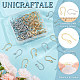 100pcs 2 couleurs 304 crochets de boucle d'oreille en acier inoxydable(STAS-UN0049-49)-5