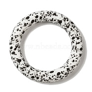 Silicone Beads, Ring, Black, 65x10mm, Hole: 3mm(SIL-Z010-04F)
