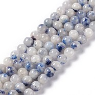 Natural Blue White Dumortierite Round Beads Strands, 8.5~9mm, Hole: 1mm, about 47pcs/strand, 16.54''(42cm)(G-E265-01A)