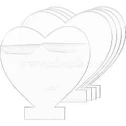 Acrylic Light Board, Heart, Clear, 14.3x15x0.2cm(DIY-BC0001-33)