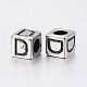 304 Stainless Steel Large Hole Letter European Beads(STAS-H428-01AS-D)-2