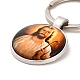 Ich liebe Jesus-Symbol-Schlüsselanhänger aus Glas mit Jesus-Fisch-Anhänger aus Legierung(KEYC-G058-01F)-2
