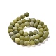 Round Frosted Natural TaiWan Jade Bead Strands(G-M248-10mm-02)-6