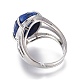 Adjustable Faceted Natural Lapis Lazuli Finger Rings(RJEW-I068-B06-1)-3