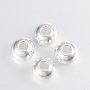 Silver Round 304 Stainless Steel Beads(X-STAS-H394-06S)