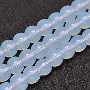 Los abalorios redondos Opalite hebras, 4mm, agujero: 1 mm, aproximamente 80 pcs / cadena, 13 pulgada(X-GLAA-I34-4mm)