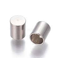 304 Stainless Steel Cord End Caps, Column, Stainless Steel Color, 4mm, Hole: 4mm,external diameter:5mm(STAS-P239-08P-C)