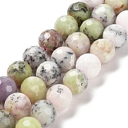 Natural African Opal Beads Strands, Faceted Round, 9.8~10.8mm, Hole: 1mm, about 38pcs/strand, 15.16''(38.5cm)(G-K345-A03-03)