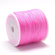 Nylon Thread, Chinese Knotting Cord, Hot Pink, 1.5mm, about 142.16 yards(130m)/roll(NWIR-Q009B-F103)