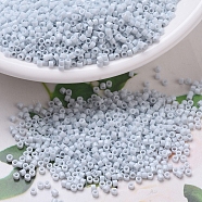 MIYUKI Delica Beads, Cylinder, Japanese Seed Beads, 11/0, (DB0209) Opaque Light Gray Luster, 1.3x1.6mm, Hole: 0.8mm, about 2000pcs/10g(X-SEED-J020-DB0209)