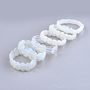 Opalite Stretch Bracelets, Rectangle & Bamboo & Oval, 2 inch~2-1/8 inch(5~5.5cm)(BJEW-S039-05D)