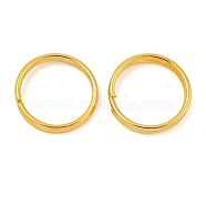 Brass Split Rings, Double Loops Jump Rings, Real 18K Gold Plated, 10x2mm, Inner Diameter: 9mm, Single Wire: 0.7mm, 100pcs/20g(KK-N254-34G)