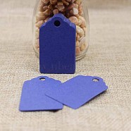 Paper Gift Tags, Hange Tags, For Arts and Crafts, Rectangle, Medium Blue, 50x30x0.4mm, Hole: 5mm(CDIS-P001-C01)