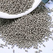 MIYUKI Delica Beads, Cylinder, Japanese Seed Beads, 11/0, (DB1176) Galvanized Matte Ash Gray, 1.3x1.6mm, Hole: 0.8mm, about 10000pcs/bag, 50g/bag(SEED-X0054-DB1176)