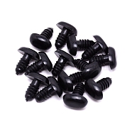 Plastic Doll Eyes, Craft Eyes, for Crafts, Crochet Toy and Stuffed Animals, Oval, Black, 15x11mm, Pin: 5.5mm(DIY-WH0196-16A)