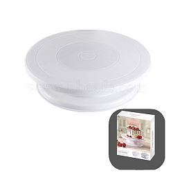 PP Plastic Turntable, Bakeware Tool, Round, White, 275x65mm(BAKE-PW0001-638Y)