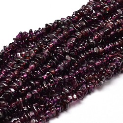Natural Garnet Chip Beads Strands, 5~14x4~10mm, Hole: 1mm, about 15.5 inch~16.1 inch(X-G-E271-98)